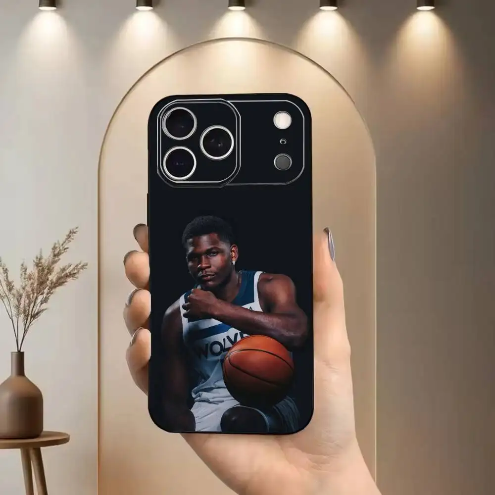A-Anthony Edwards AE-Ant-Man  Phone Case Soft Black For iPhone 16 17 15 14 13 12 11 X XR Plus Pro Max Plus