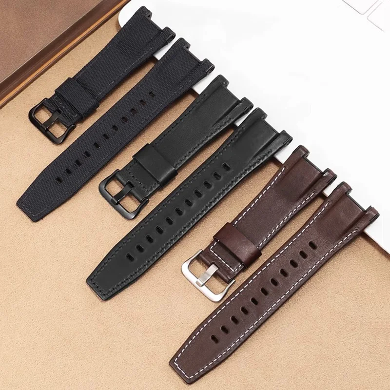 For Casio GST-B100 GST-W120L 130L 310 300 GST-S130/S110/S120 Steel Heart genuine leather nylon watch strap Watchband with Tools
