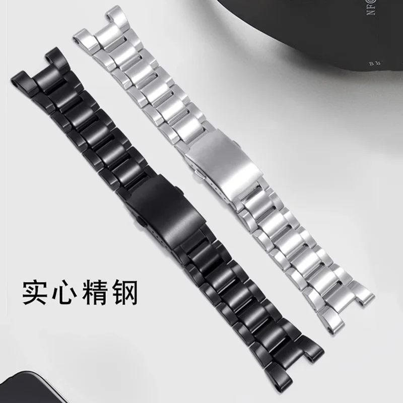 For Casio GST-B100 GST-W120L 130L 310 300 GST-S130/S110/S120 Steel Heart genuine leather nylon watch strap Watchband with Tools