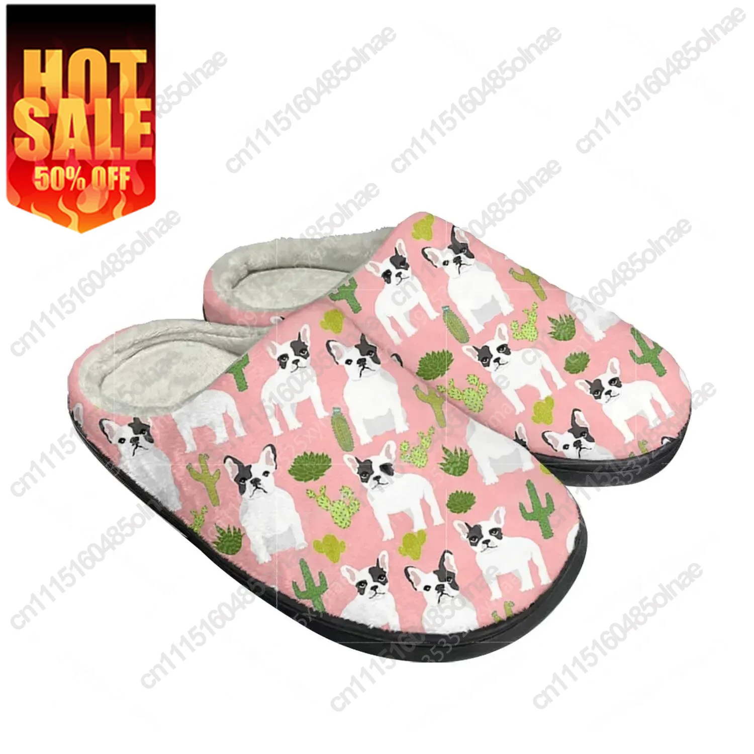 Boston Terrier Home Cotton Slippers High Quality Mens Womens Plush Bedroom Casual Keep Warm Shoe Customized Thermal Slipper