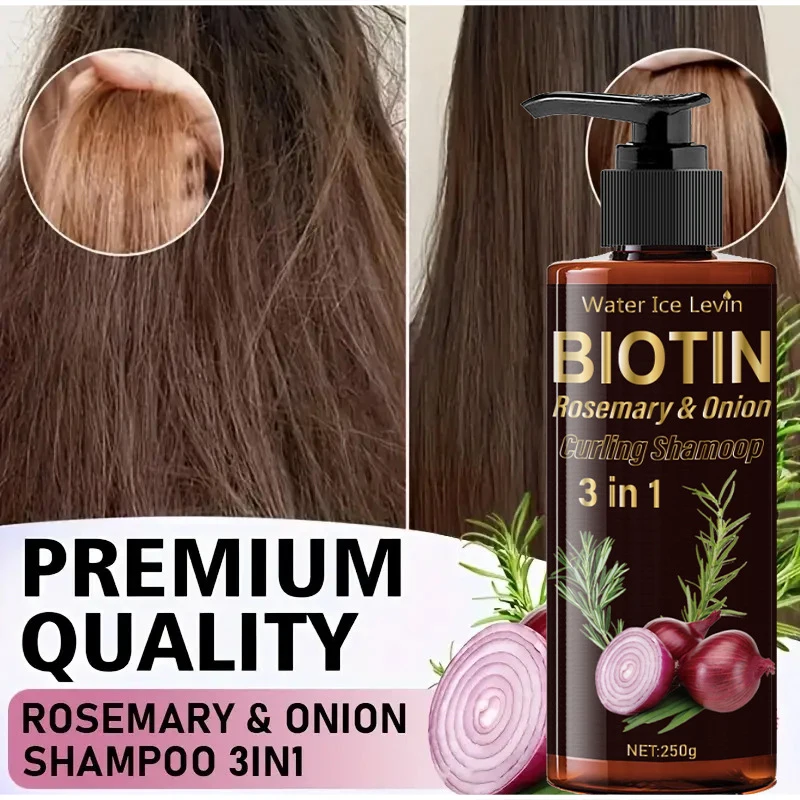 Onion Rosemary Natural Shampoo Moisturize Hair Add Shine Gently Massages Three-in-one Effect Leave Hair Voluminous Smooth Unisex
