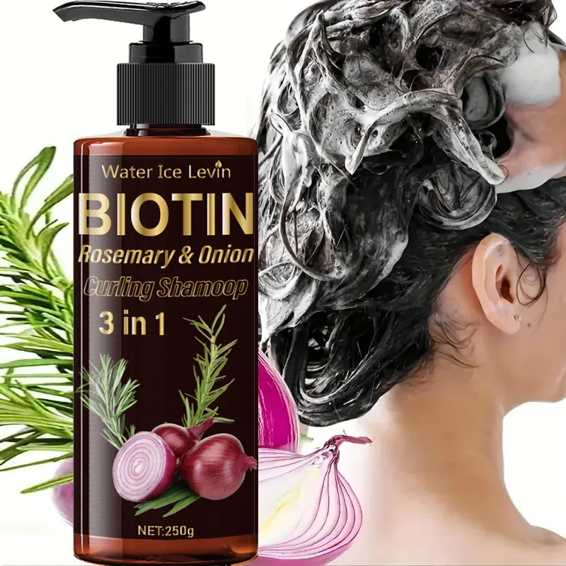 Onion Rosemary Natural Shampoo Moisturize Hair Add Shine Gently Massages Three-in-one Effect Leave Hair Voluminous Smooth Unisex