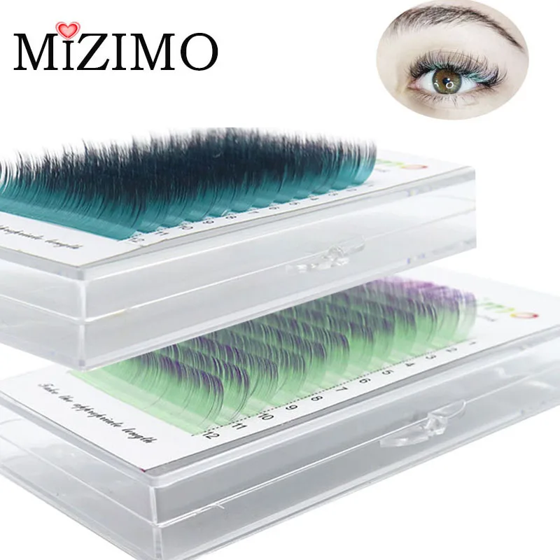 Color Close-packed Single Mixed Length Single Artificial Grafting Eyelash Naturally Extends 0.07/0.1 C/D Eye Makeup 8-15mm.