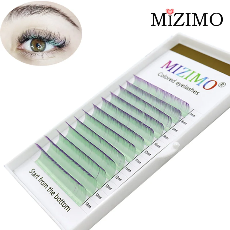 Color Close-packed Single Mixed Length Single Artificial Grafting Eyelash Naturally Extends 0.07/0.1 C/D Eye Makeup 8-15mm.