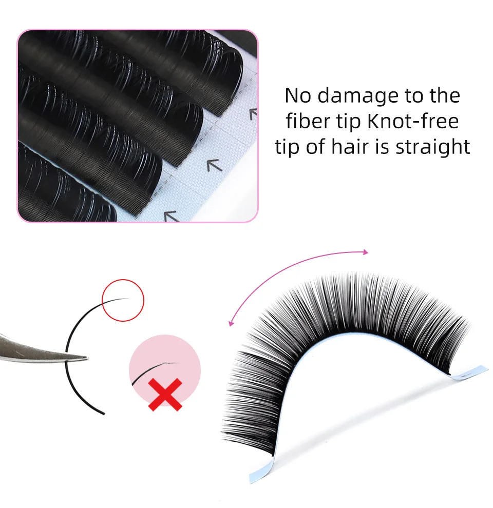 RUJADE 5 Cases/Lot False Eyelash Extensions Black Russian Volume Silk Eyelashes Regular Classic Individual Lashes Extensions