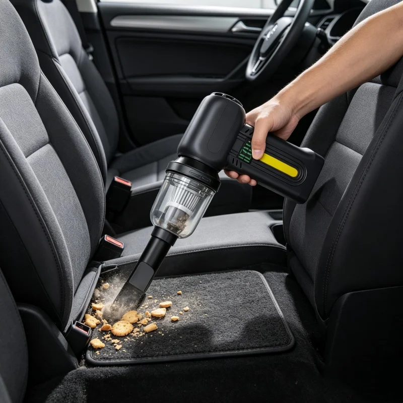 Wireless Handheld Blower Vacuum Cleaner, Rechargeable Air Duster with LED Display, Powerful Mini Turbo Fan for PC Keyboard Car H