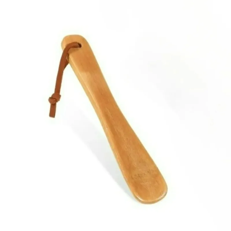 Long Handle Light Wood Shoe Horn Labor Saving Shoe Wearing Aid Portable Travel Tool for Elderly Men Women
