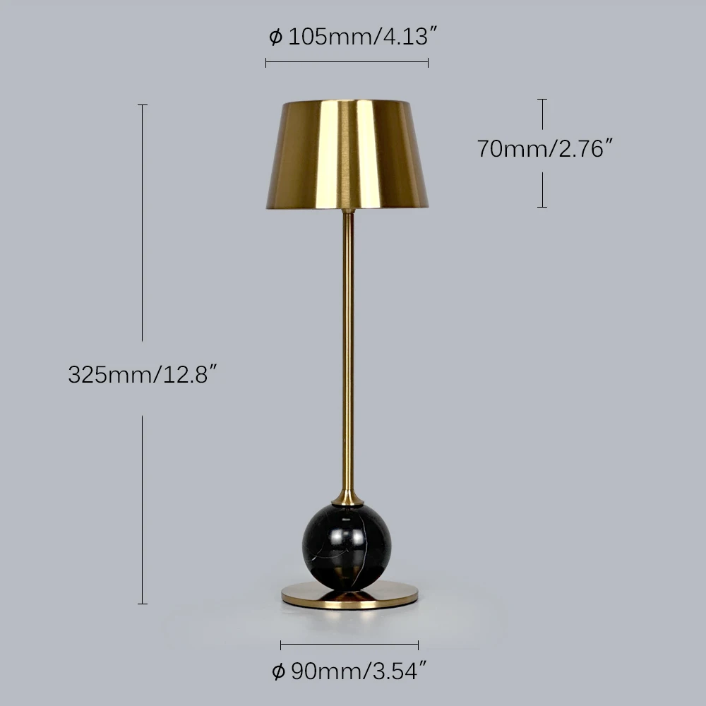 2700K Simple Decoration Rechargeable Marble Desk Lamp Home Library Learning Desk Lamp