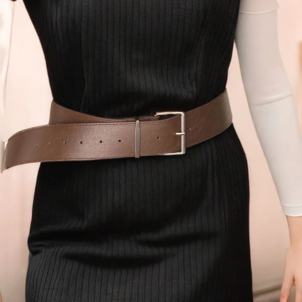 Ladies' Washing effect vintage Pin buckle adjustable length waist belts For women Waist Decorative accessories On Jeans dress