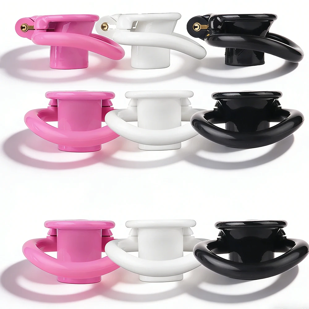 FRKO Flat Inverted Chastity Cage Sissy Male Penis Lock Cage Set 4 Size Cock Rings CBT Slave Games BDSM Erotic Sex Toys For Men