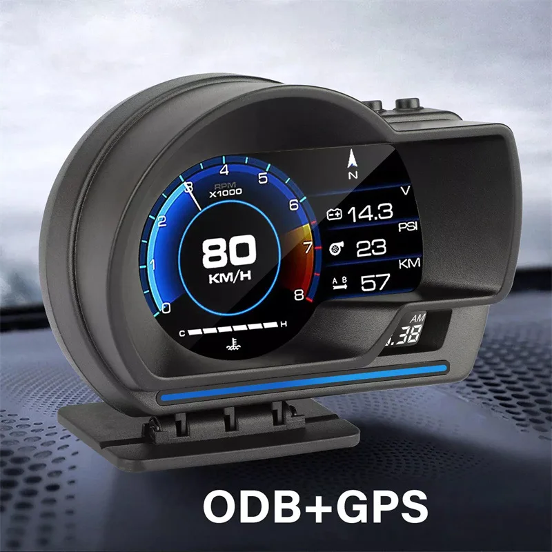 OBDⅡ+GPS Smart Gauge High Definition Speedometer Car Diagnostic Tool OBD Fault Code Elimination Car Head up Display