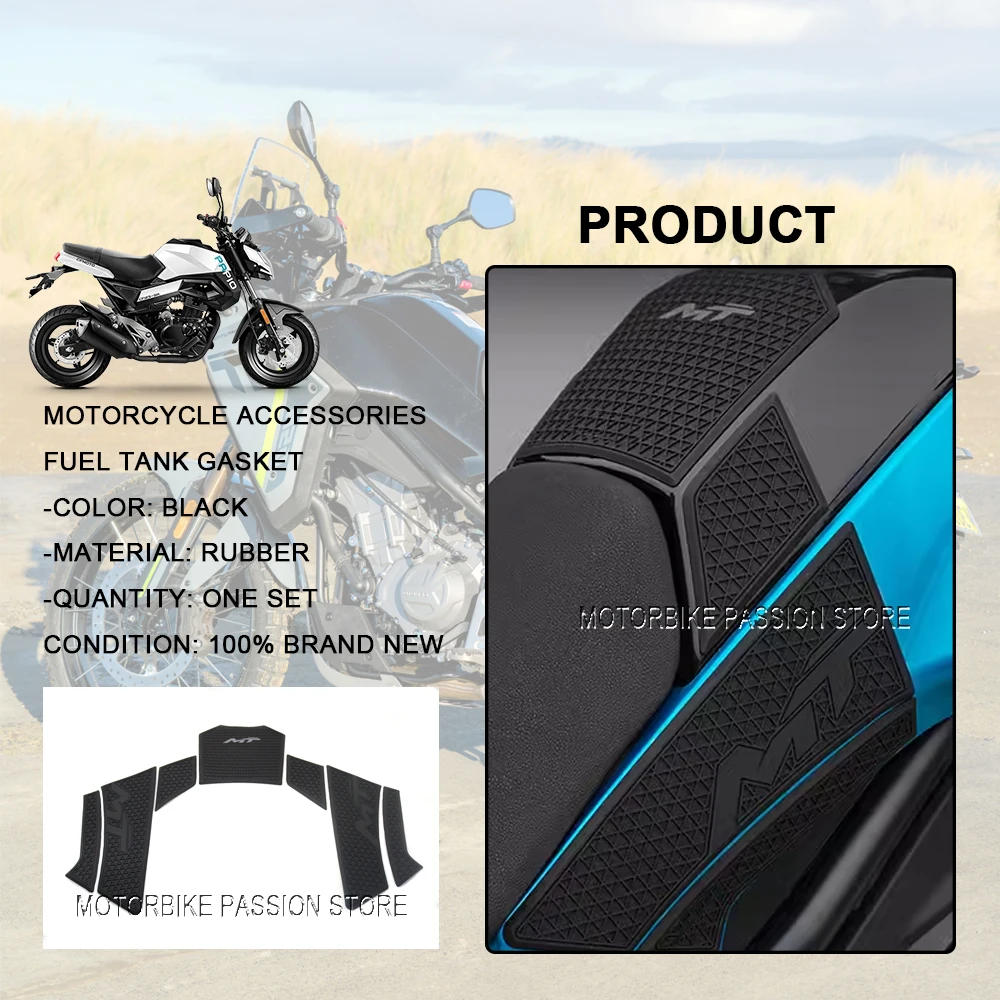 450 MT Motorcycle Accessories Fuel Oil Tank Pad Protector Stickers Gas Knee Grip Mat For CFMOTO CF MOTO 450MT MT450 MT 450 MT