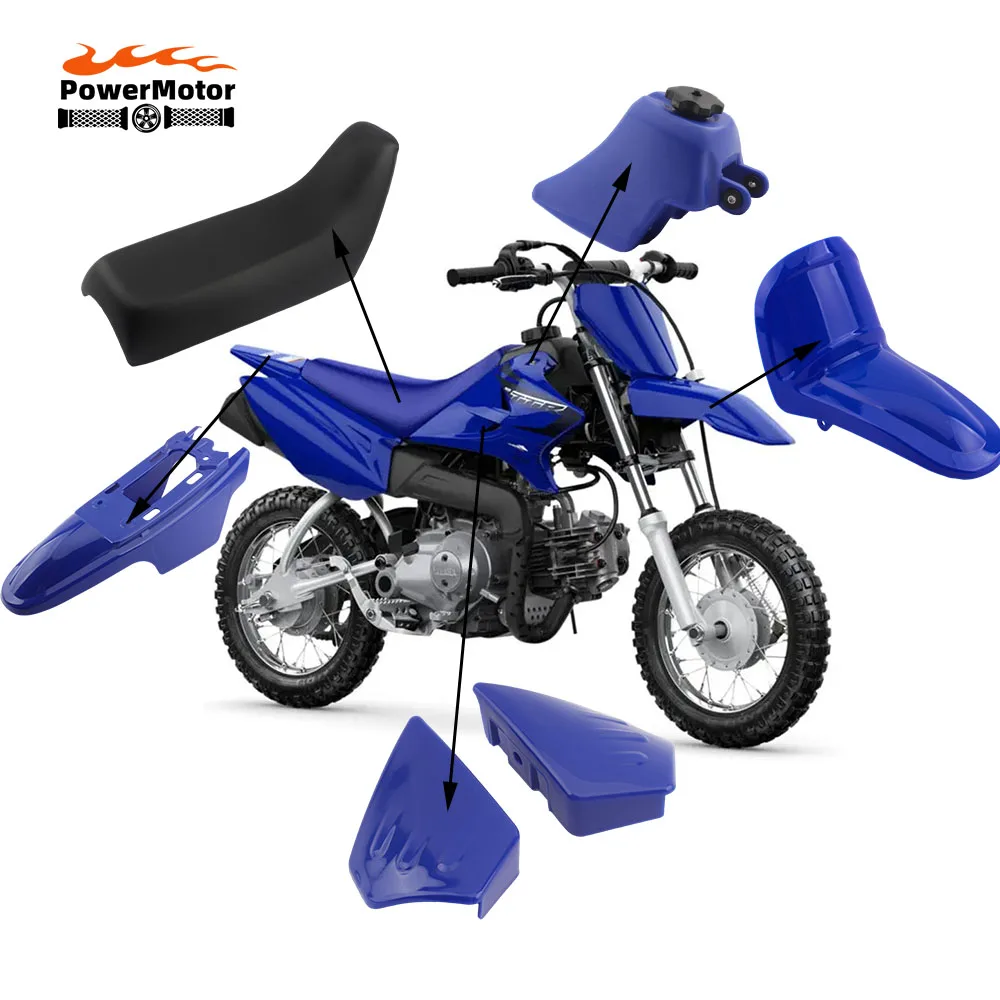 Motorcycle Front Rear Fender Fuel Tank Seat Saddle Plastic Kit For Yamaha PW50 Enduro Motocross Minimoto Dirt Bike Tuning Parts