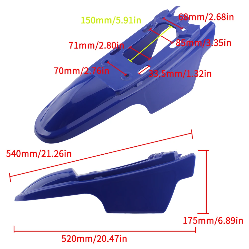 Motorcycle Front Rear Fender Fuel Tank Seat Saddle Plastic Kit For Yamaha PW50 Enduro Motocross Minimoto Dirt Bike Tuning Parts