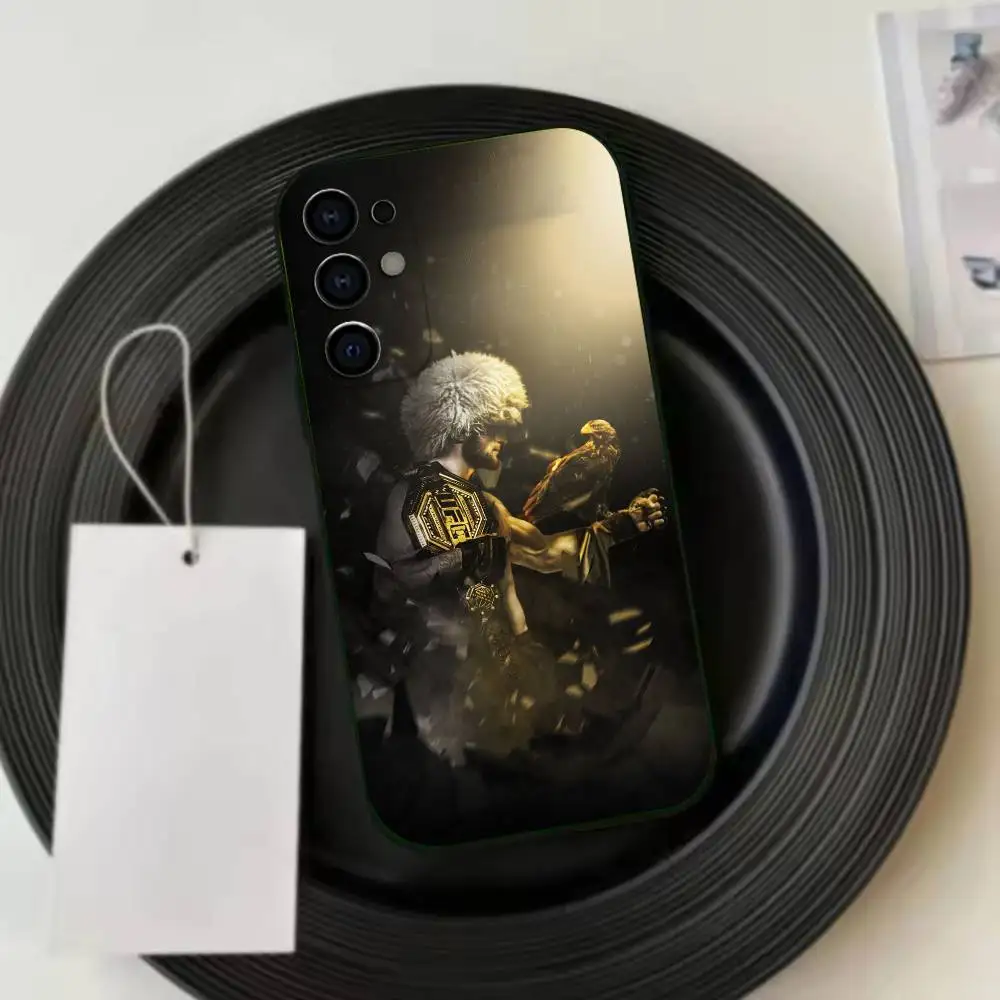 Khabib Nurmagomedov Fighting Legend  Phone Case Soft Black For Samsung S24,S21,S22,S20,S23,S30,Ultra,S20,Plus