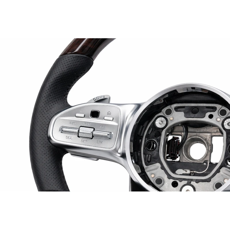Customized Steering Wheel With Stylish Stitching Luxury Car Interior Upgrade Auto Exterior Body Parts