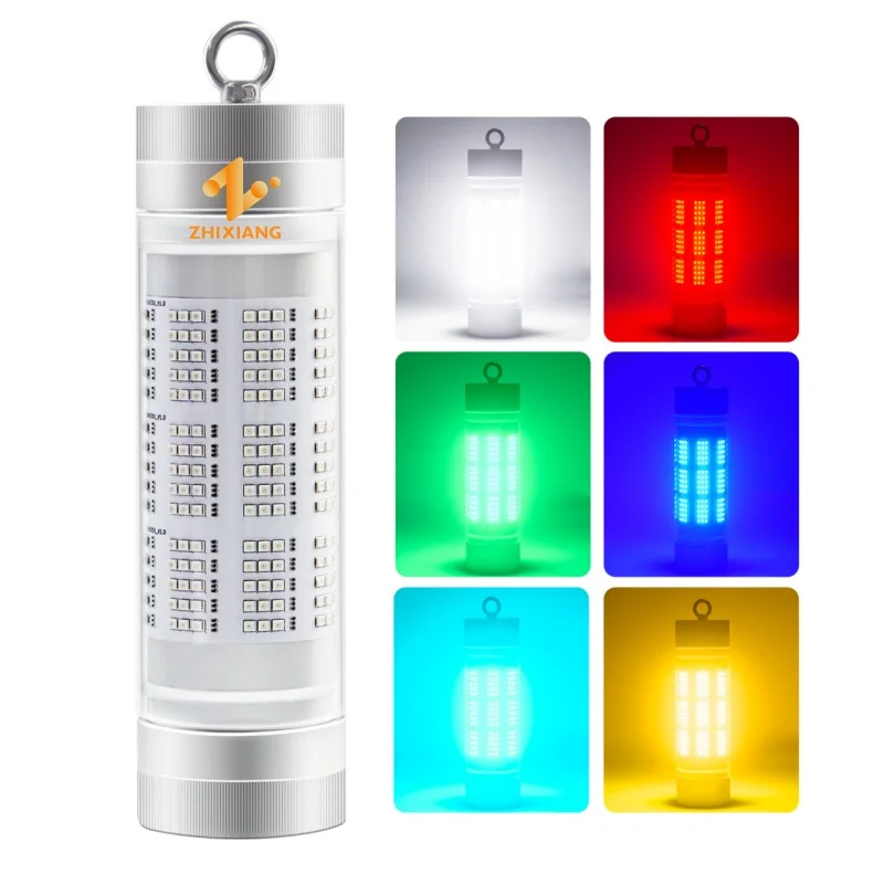 200W High Power Rechargeable LED Fishing Light with Multiple Colors RGB Wireless Fishing Light for Sea Fishing Night Fishing