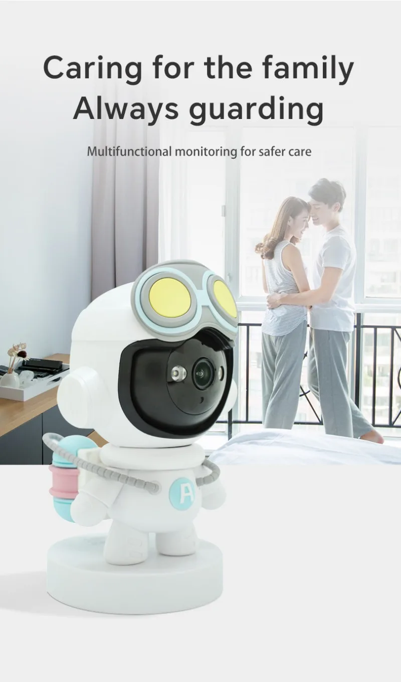2MP 4K Wifi Surveillance Robot Cmaera HD Cloud Smart Home Wireless Baby Monitor Camera Two Way Audio CCTV Network Wifi Camera