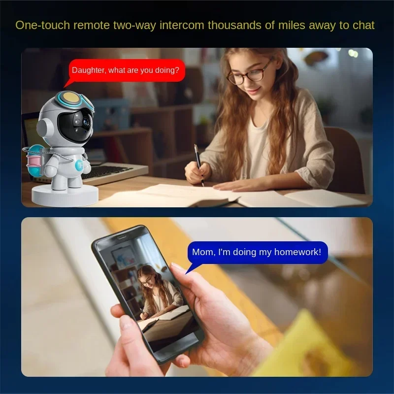 2MP 4K Wifi Surveillance Robot Cmaera HD Cloud Smart Home Wireless Baby Monitor Camera Two Way Audio CCTV Network Wifi Camera