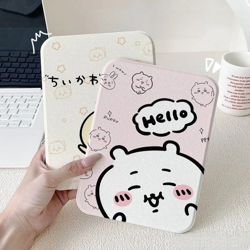 Chiikawa Kawaii Cartoon Flip Makeup Mirror, Foldable Portable Desktop Standing Compact Mirror