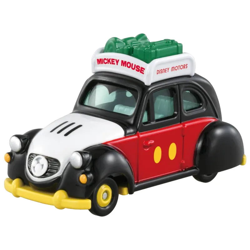 Original TAKARA TOMY Dream Tomica Disney Motors DM-04 Runtotto Mickey Mouse 1/64 Diecast Alloy Camper with Removable Roof Load C