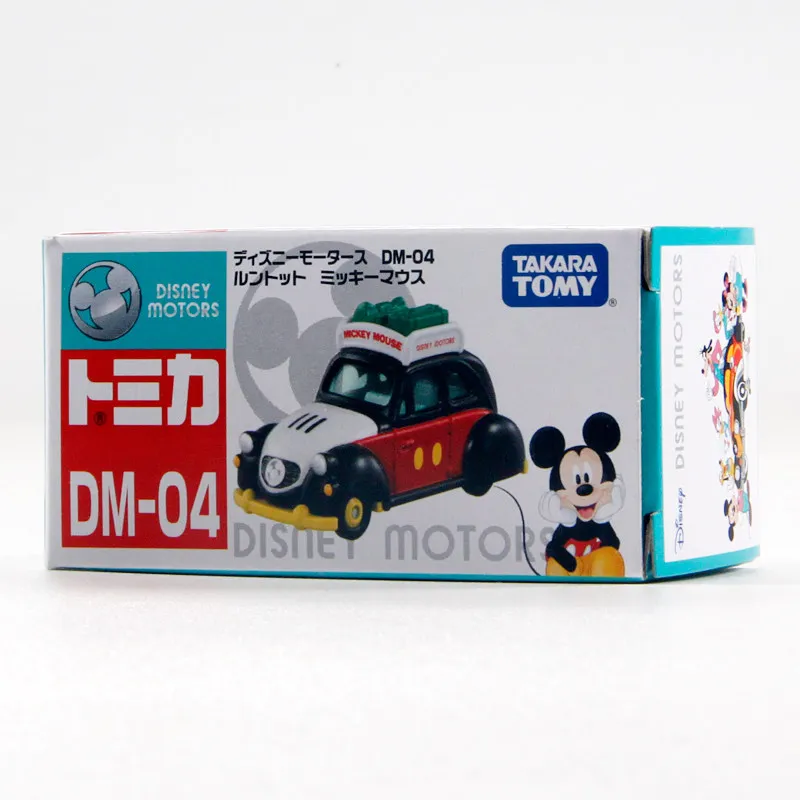 Original TAKARA TOMY Dream Tomica Disney Motors DM-04 Runtotto Mickey Mouse 1/64 Diecast Alloy Camper with Removable Roof Load C