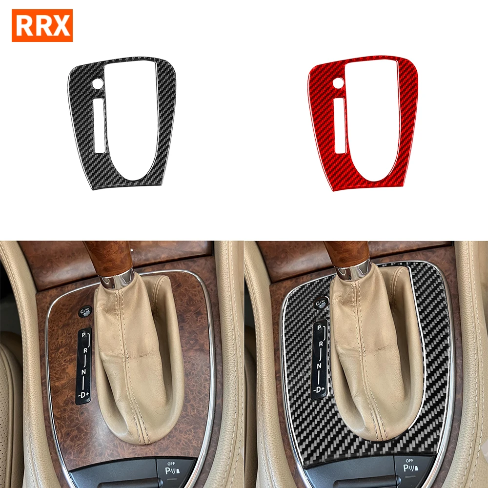 For Mercedes-Benz CLS C219 2004-2009 Car Gear Shift Box Panel Sticker Cover Trim Carbon Fiber Interior Accessories