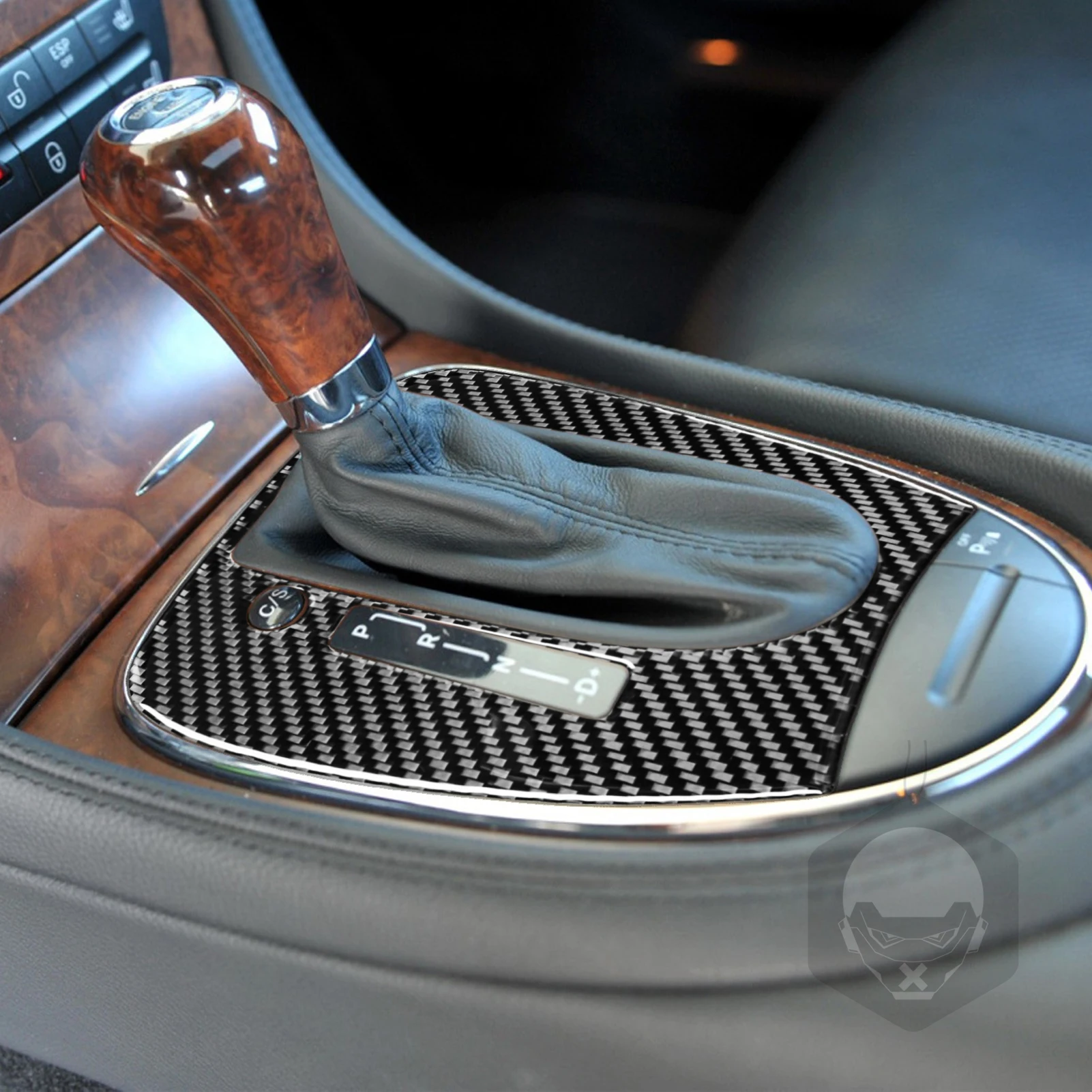 For Mercedes-Benz CLS C219 2004-2009 Car Gear Shift Box Panel Sticker Cover Trim Carbon Fiber Interior Accessories