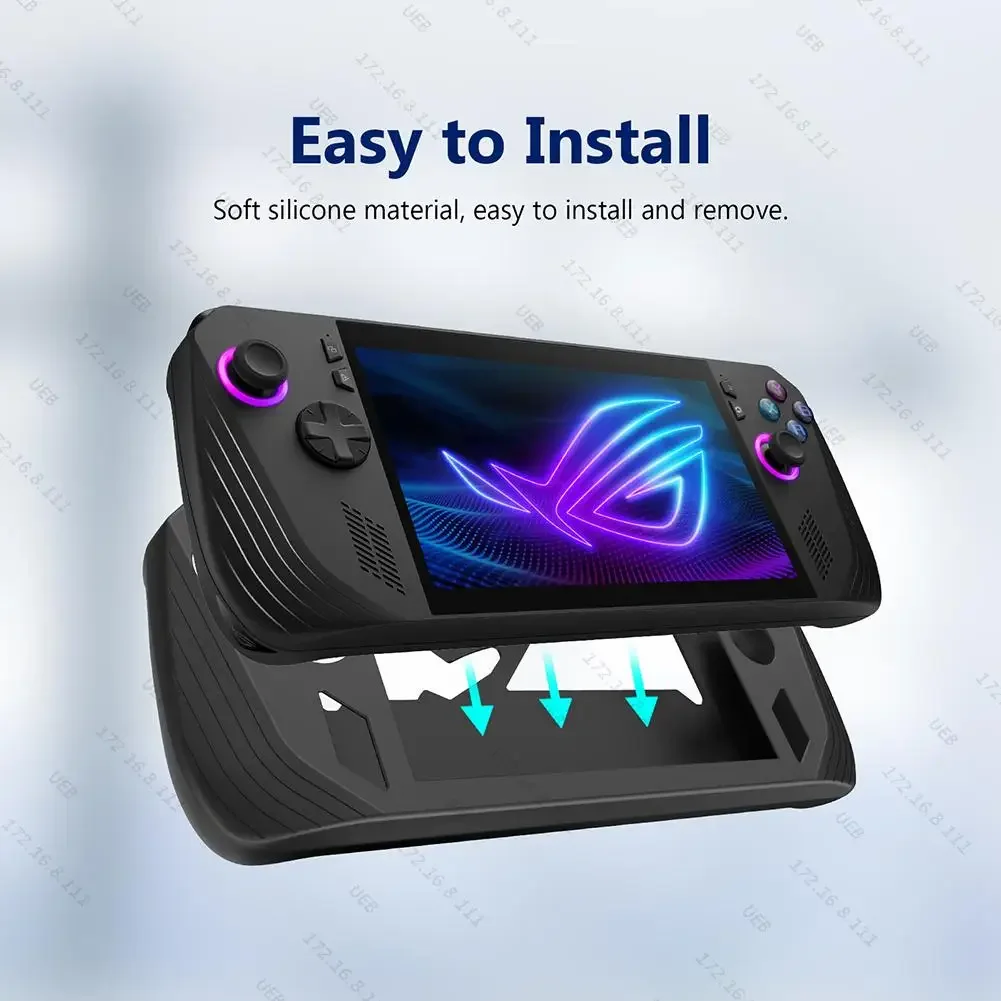 Silicone Protective Cover Shockproof Protector Sleeve Anti-Scratch with Lanyard Suitable For Asus ROG Ally X Gaming Console