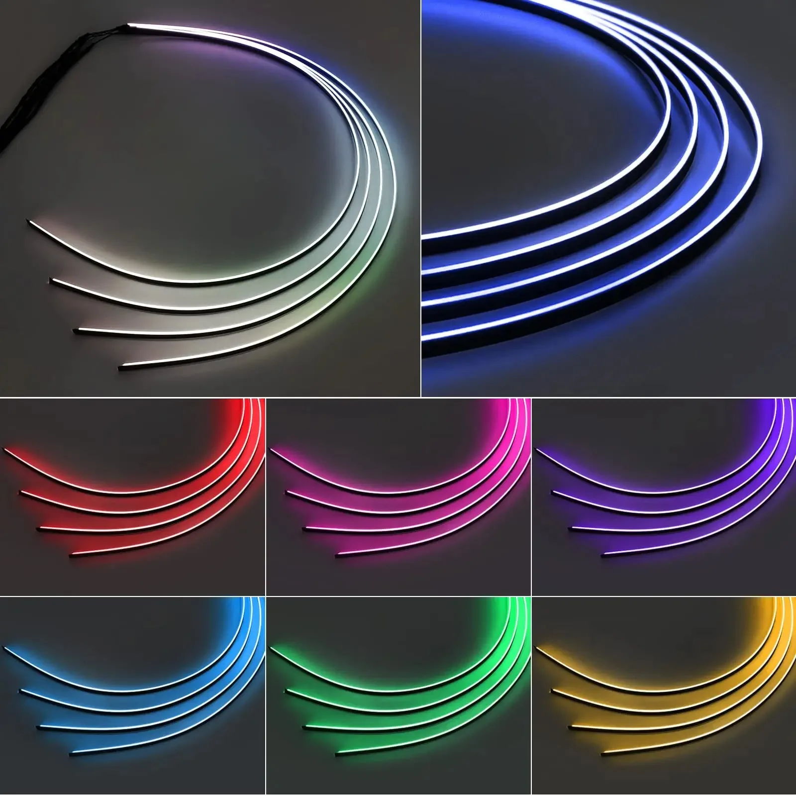 LED Car For Audi A3 Interior Atmosphere upgrade Ambient Light kit A6 A7 C5 C6 Q3 Q2 Q7 A1 A4 64 Color RGB Symphony APP 12V