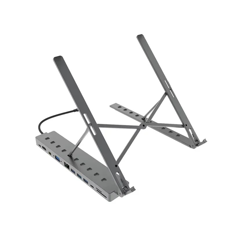 Adjustable Aluminum Alloy Laptop Stand Portable Folding Notebook Holder for MacBook iPad Tablet Desktop Ergonomic Support