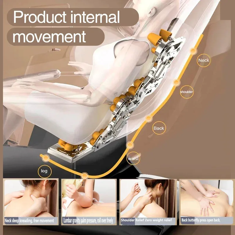 4D SL Track Massage Chair Zero Gravity Recliner Full Body Airbag Massage Sofa Touchscreen Office Chair 3 Years Warranty