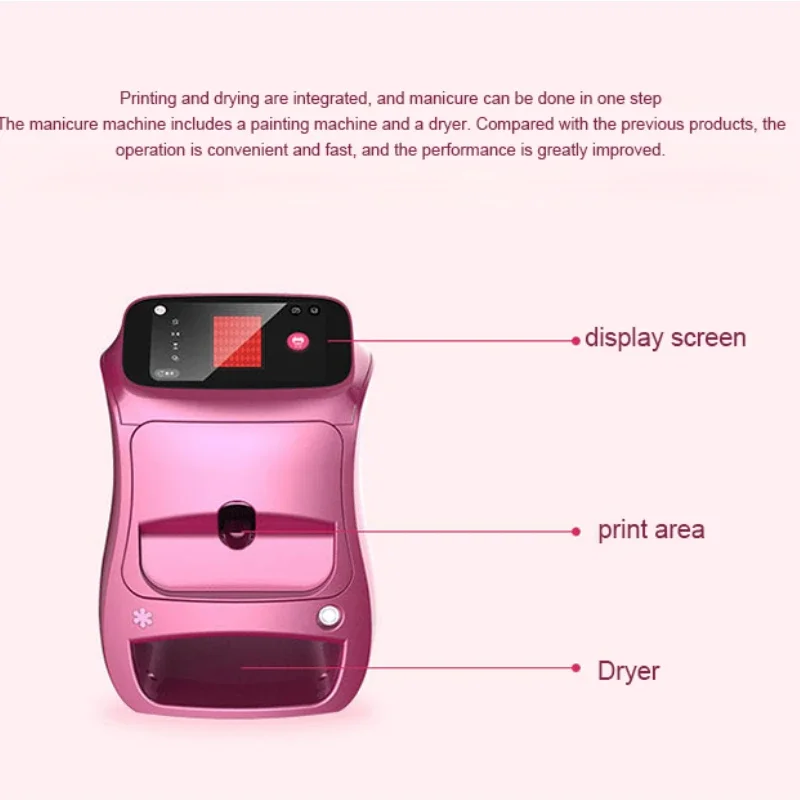 3D Portable Nail Printer – LCD Touch Screen DIY Pattern for Nail Salons