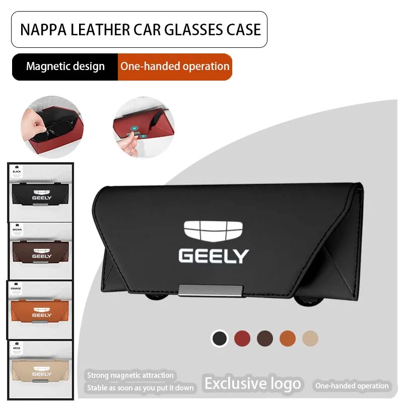 For Geely Coolray Gx3 Pro Monjaro Tugella Emgrand Preface Accessories Car Visor Sunglasses Glasses Holder Glasses Case Clip Box