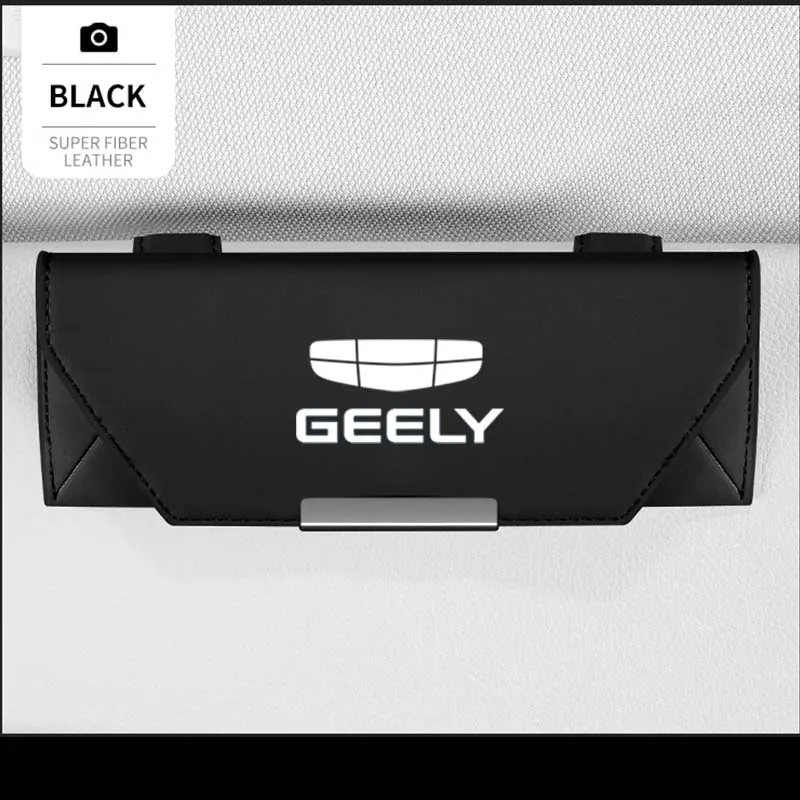 For Geely Coolray Gx3 Pro Monjaro Tugella Emgrand Preface Accessories Car Visor Sunglasses Glasses Holder Glasses Case Clip Box