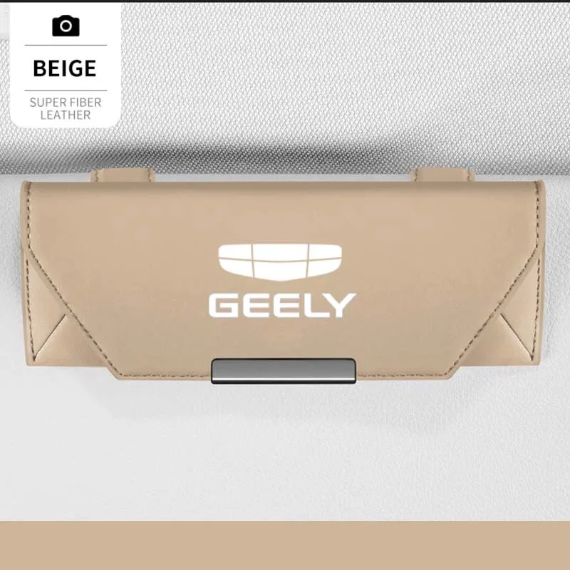 For Geely Coolray Gx3 Pro Monjaro Tugella Emgrand Preface Accessories Car Visor Sunglasses Glasses Holder Glasses Case Clip Box