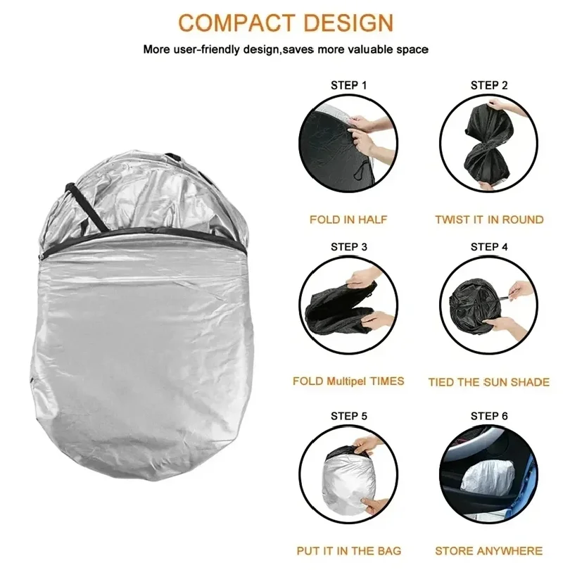 Car Windshield Sun Shade Anti-UV Interior Protector Folding Sunshade Cover Visor Auto Accessories Windscreen Parasol