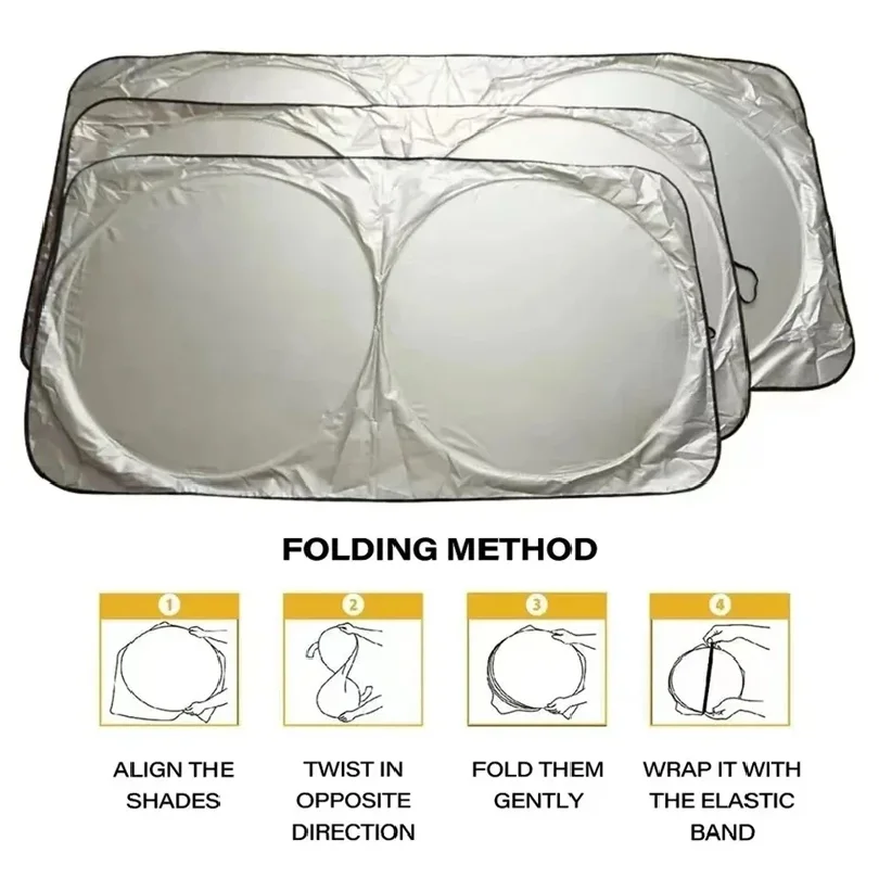 Car Windshield Sun Shade Anti-UV Interior Protector Folding Sunshade Cover Visor Auto Accessories Windscreen Parasol