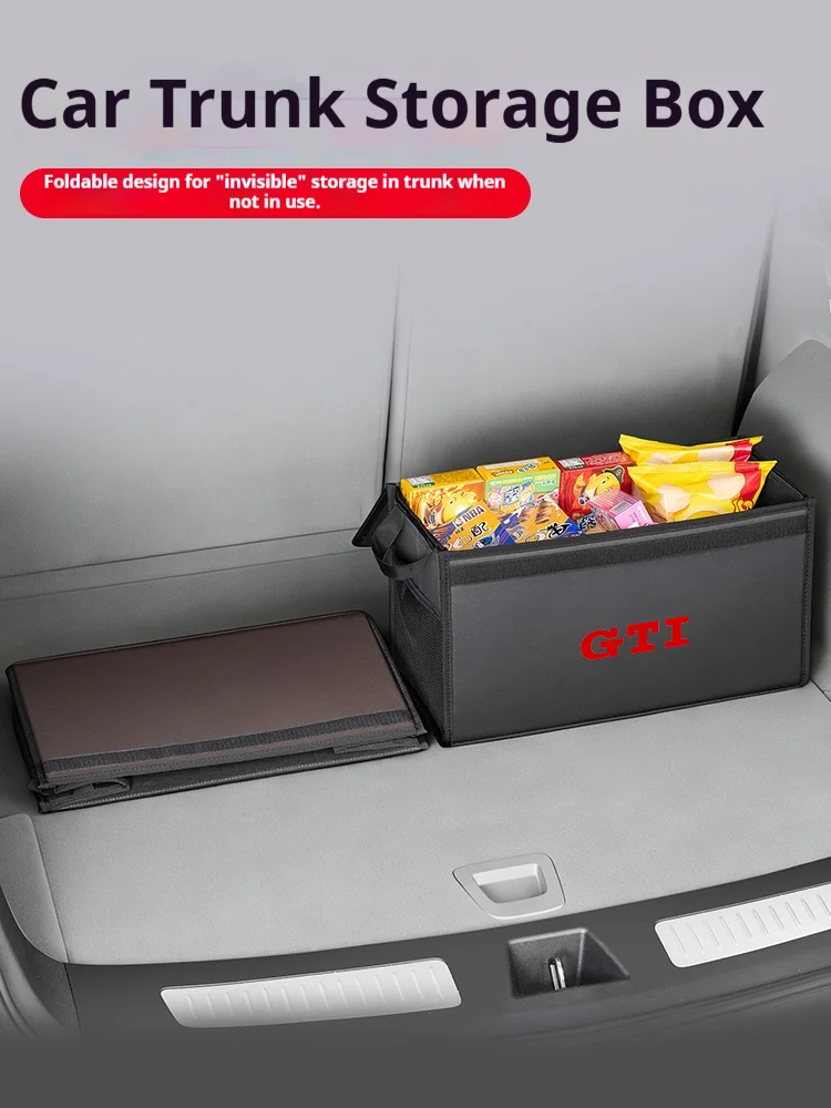 For Volkswagen GTI Golf Golf4 Golf7 Golf8 MK7 MK3 MK4 MK5 MK6 Car Trunk Foldable Storage Box Large-Capacity Stowing Tidying Bag