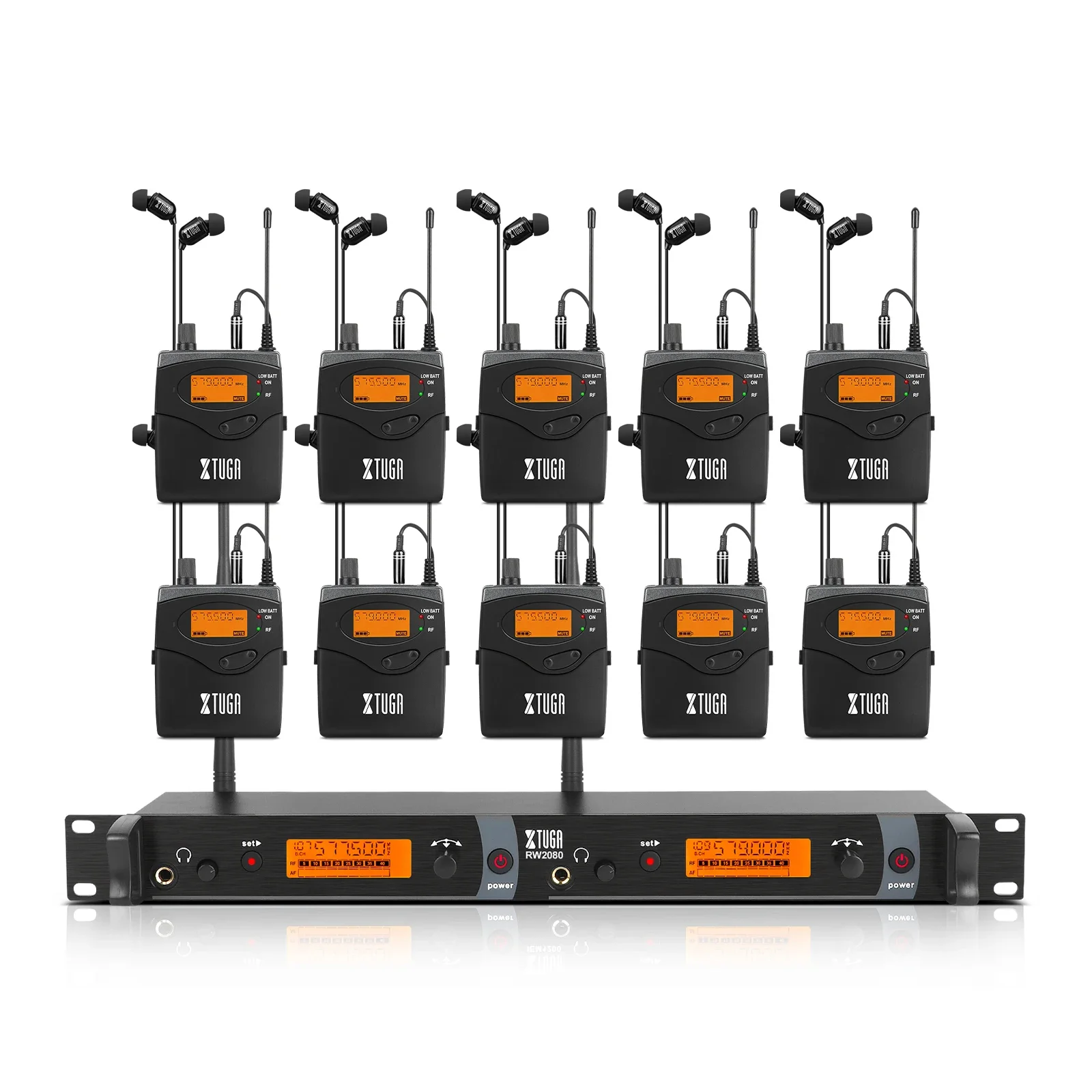 TLF Xtuga  RW-2080 Stage ing In-Ear Headset with 10 Receivers and Wireless Communication Featuring Microphone Sound Syste