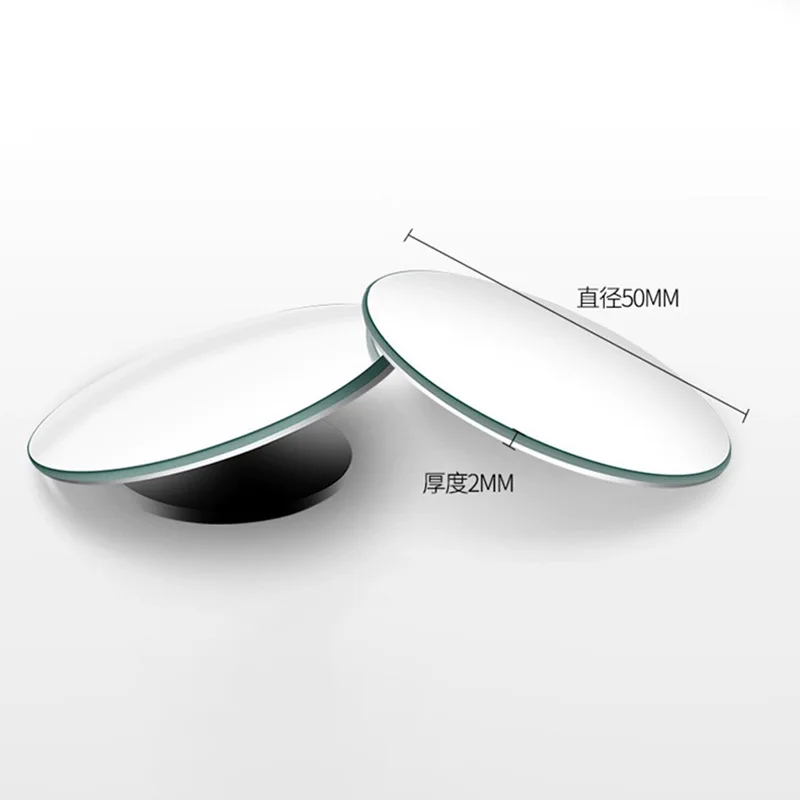 Motorcycle Blind Spot Rear View Mirror Wide Angle Adjustable Small Round Mirror 360° Rotation Car Reverse Auxiliary Rearview