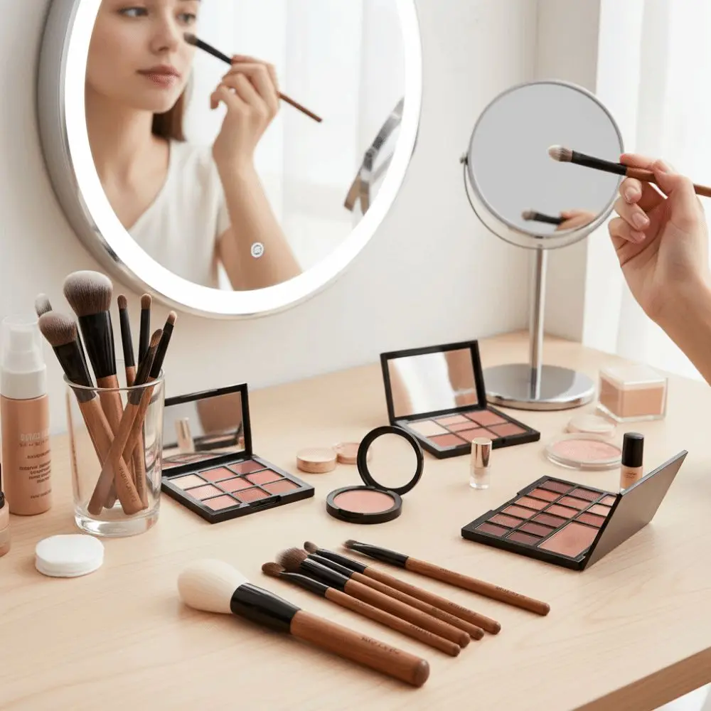 14Pcs Premium Synthetic Makeup Brush Set Soft High Quality Animal Hair Professional Makeup Brush Natural Wood Eye Shadow Brush