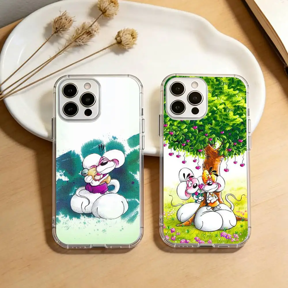 cartoon Diddl Mouse  Phone Case For iPhone 17 16 15 14 13 12 11 Mini Pro Max Plus Transparent Cover