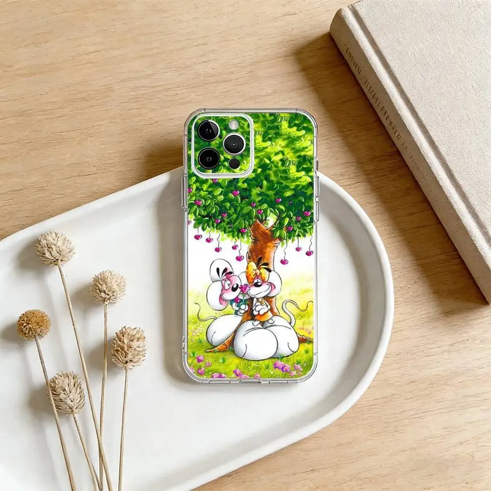 cartoon Diddl Mouse  Phone Case For iPhone 17 16 15 14 13 12 11 Mini Pro Max Plus Transparent Cover
