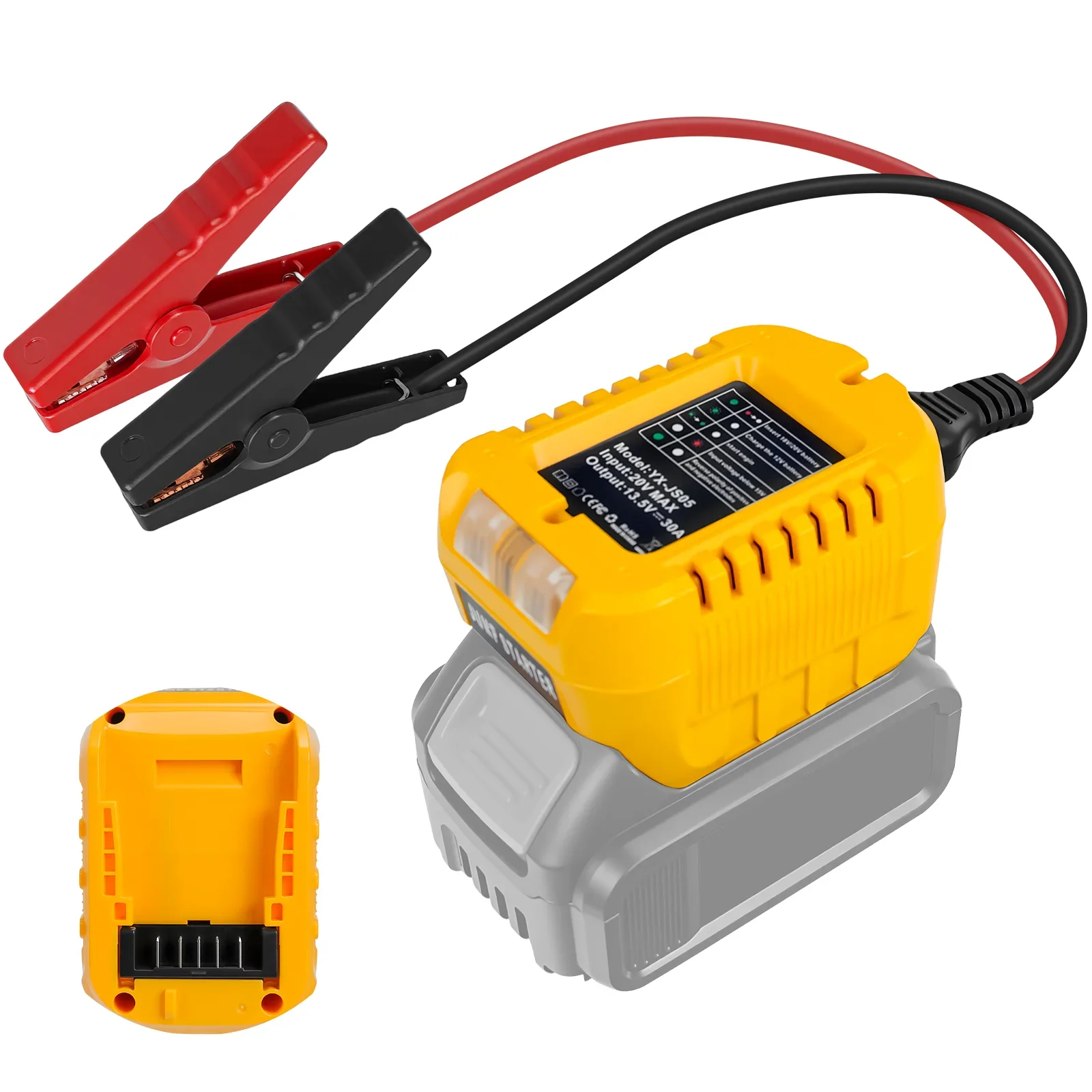 Car Jump Starter For Dewalt 20V Battery 100A Peak Emergency Starter Booster Power Tool Battery For 12V Vehicle