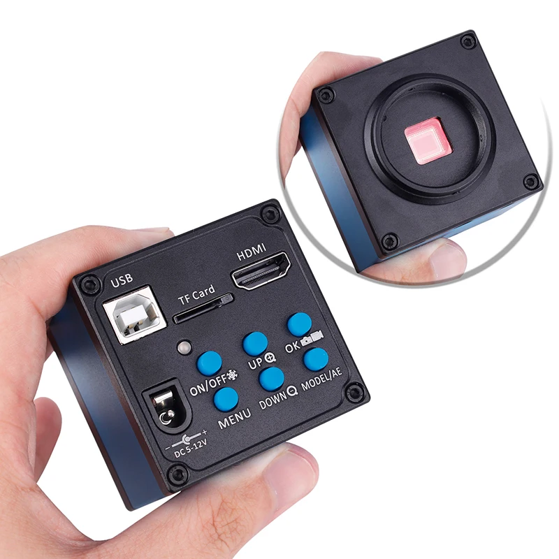 16Mps 720P Video 60Fps 5.2X Digital Zooming Usb Microscope CCD Camera With Microscope Camera Adapter Adjustable Zoom HD Camera