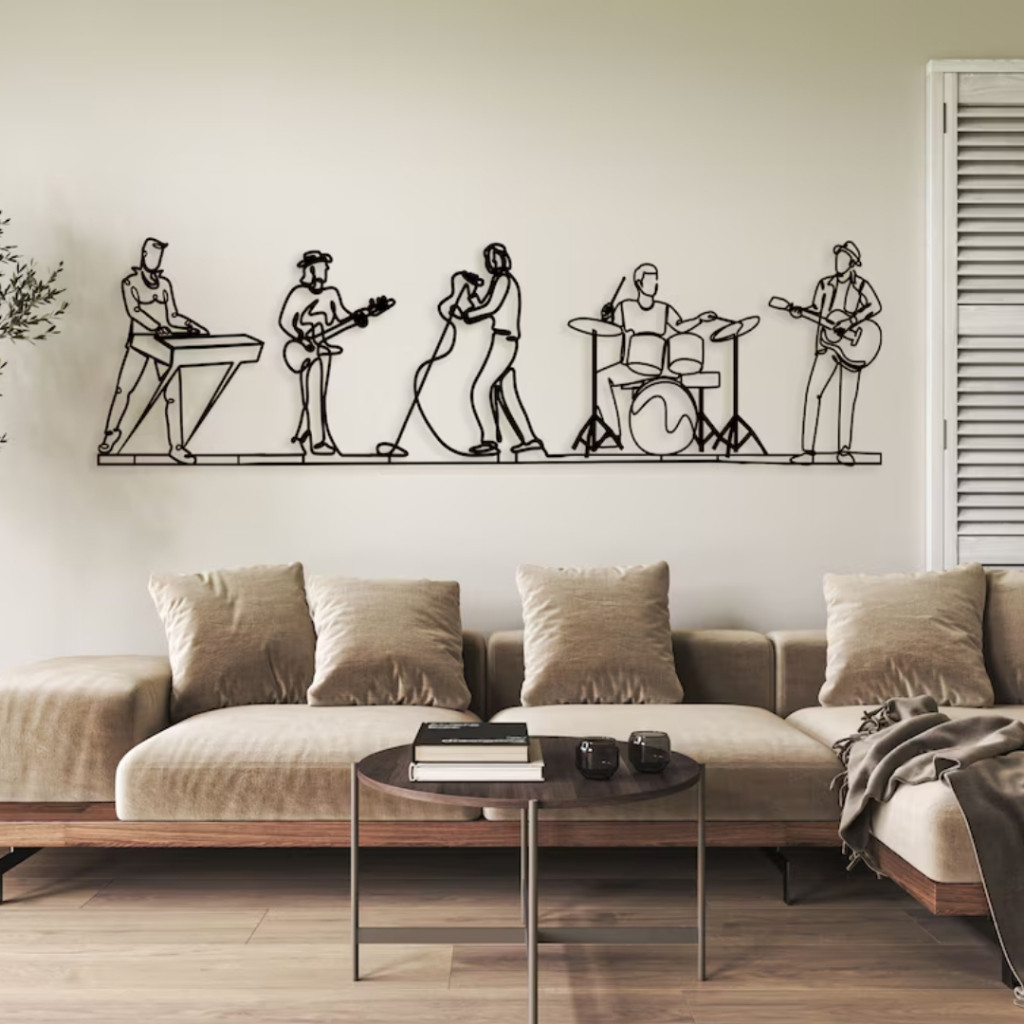 Quadro em MDF: Lendas da Música - Mozart, Freddie Mercury e Michael Jackson 38x80