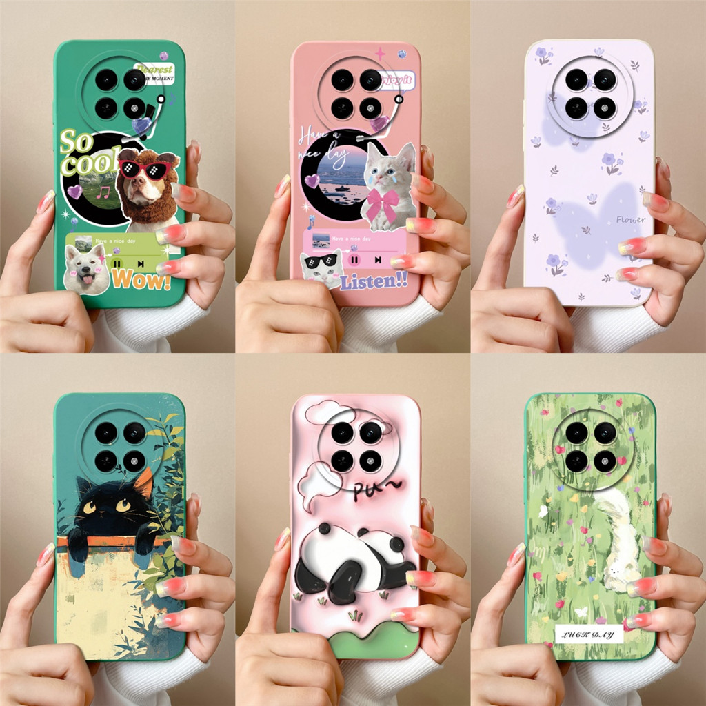Nova Capa Para Realme 12 12X 5G Creative Collage Cat Pattern Square Silicone À Prova De Choque Traseira Macia TPU Realme12 Shell