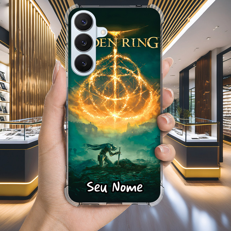 Capa Capinha GALAXY A24 A23 A22 A21S A21 A20 A17 A16 A15 A14 Anti-impacto Personalizada gamer ELDEN RING nome (3563)