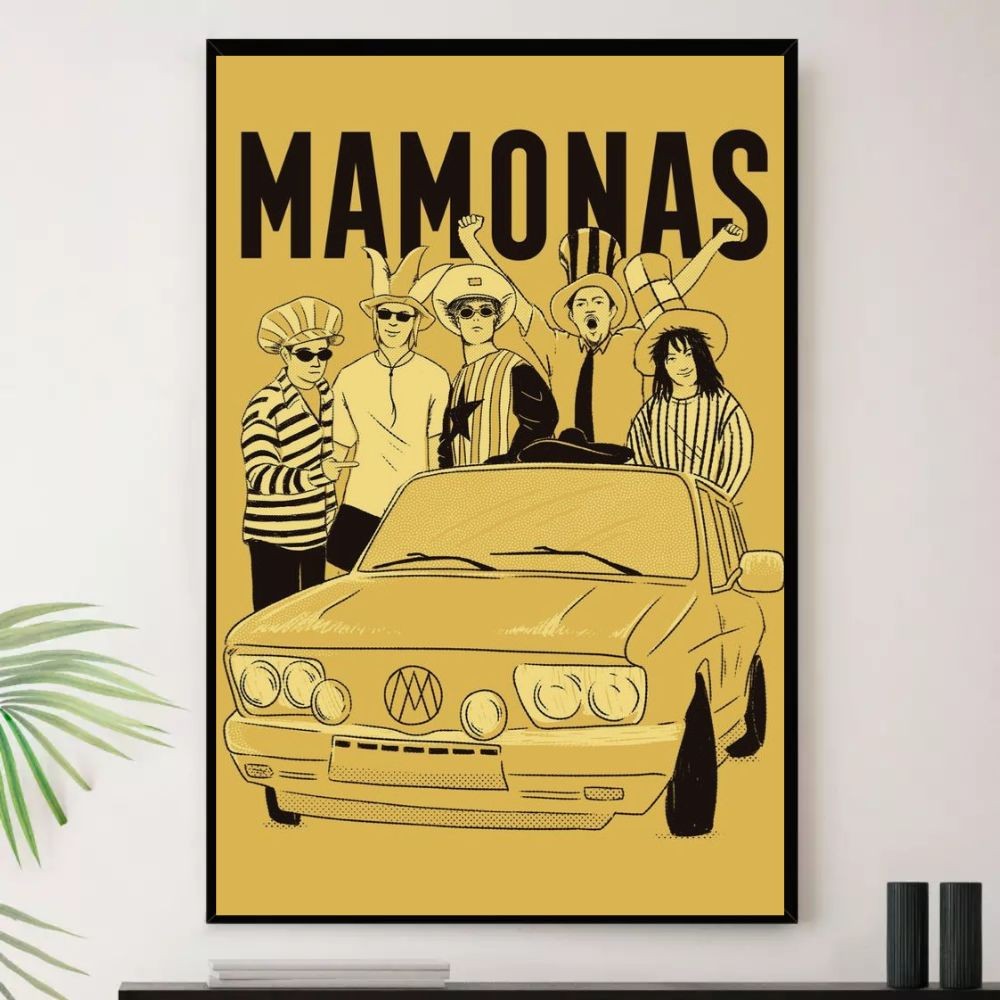 Quadro Mamonas Assassinas Desenho Decorativo A3 35x45cm